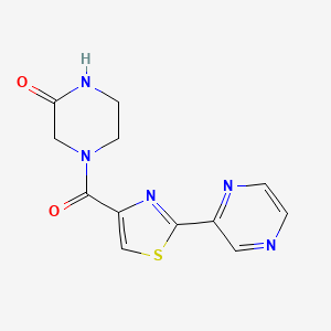 4-(2-(Pyrazin-2-yl)thiazole-4-carbonyl)piperazin-2-one
