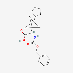 2-(3-Cyclopentyl-1-bicyclo[1.1.1]pentanyl)-2-(phenylmethoxycarbonylamino)acetic acid