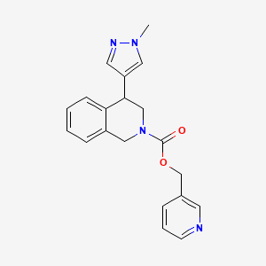 pyridin-3-ylmethyl 4-(1-methyl-1H-pyrazol-4-yl)-3,4-dihydroisoquinoline-2(1H)-carboxylate