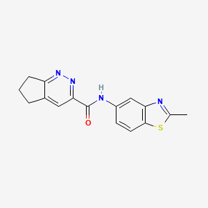 N-(2-methyl-1,3-benzothiazol-5-yl)-5H,6H,7H-cyclopenta[c]pyridazine-3-carboxamide