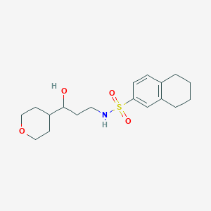N-(3-hydroxy-3-(tetrahydro-2H-pyran-4-yl)propyl)-5,6,7,8-tetrahydronaphthalene-2-sulfonamide