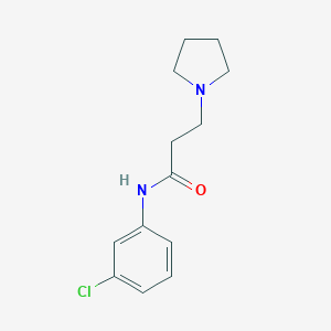 molecular formula C13H17ClN2O B248851 N-(3-chlorophenyl)-3-(pyrrolidin-1-yl)propanamide 