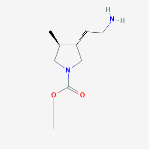 Tert-butyl (3S,4S)-3-(2-aminoethyl)-4-methylpyrrolidine-1-carboxylate