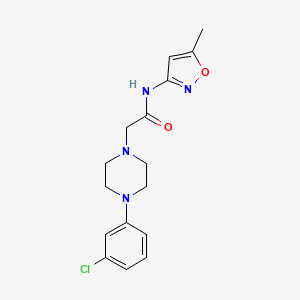 2-[4-(3-chlorophenyl)piperazin-1-yl]-N-(5-methyl-1,2-oxazol-3-yl)acetamide