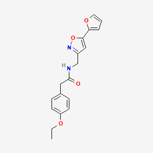 2-(4-ethoxyphenyl)-N-((5-(furan-2-yl)isoxazol-3-yl)methyl)acetamide
