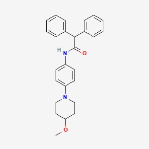 molecular formula C26H28N2O2 B2488543 N-[4-(4-Methoxypiperidin-1-YL)phenyl]-2,2-diphenylacetamide CAS No. 1448030-36-1