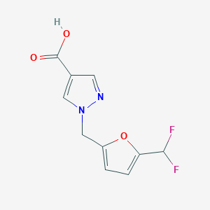 1-[[5-(Difluoromethyl)furan-2-yl]methyl]pyrazole-4-carboxylic acid