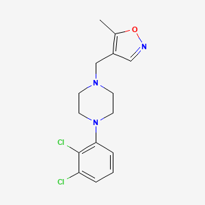 molecular formula C15H17Cl2N3O B2488550 4-((4-(2,3-二氯苯基)哌嗪-1-基)甲基)-5-甲基异噁唑 CAS No. 2034544-36-8