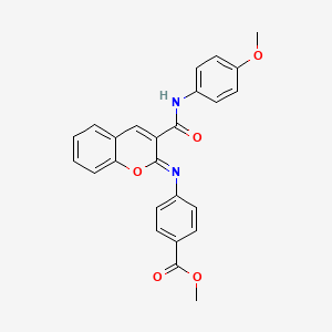 methyl 4-({(2Z)-3-[(4-methoxyphenyl)carbamoyl]-2H-chromen-2-ylidene}amino)benzoate
