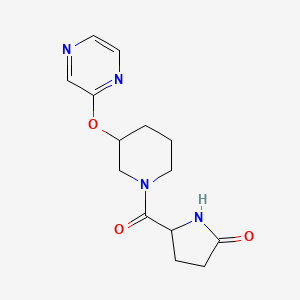 5-(3-(Pyrazin-2-yloxy)piperidine-1-carbonyl)pyrrolidin-2-one