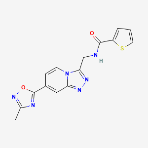 molecular formula C15H12N6O2S B2488568 N-((7-(3-甲基-1,2,4-噁二唑-5-基)-[1,2,4]三唑并[4,3-a]吡啶-3-基)甲基)噻吩-2-甲酰胺 CAS No. 2034414-16-7