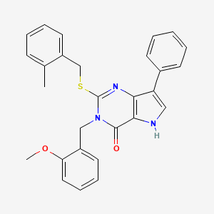 3-(2-methoxybenzyl)-2-((2-methylbenzyl)thio)-7-phenyl-3H-pyrrolo[3,2-d]pyrimidin-4(5H)-one
