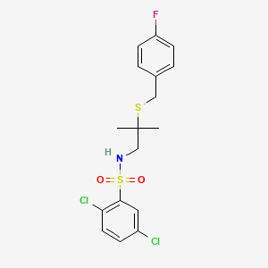 2,5-dichloro-N-{2-[(4-fluorobenzyl)sulfanyl]-2-methylpropyl}benzenesulfonamide