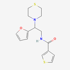 N-(2-(furan-2-yl)-2-thiomorpholinoethyl)thiophene-3-carboxamide