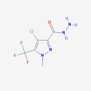 4-chloro-1-methyl-5-(trifluoromethyl)-1H-pyrazole-3-carbohydrazide