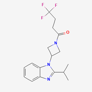 molecular formula C17H20F3N3O B2488596 4,4,4-trifluoro-1-{3-[2-(propan-2-yl)-1H-1,3-benzodiazol-1-yl]azetidin-1-yl}butan-1-one CAS No. 2415517-89-2