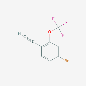 molecular formula C9H4BrF3O B2488598 4-ブロモ-2-(トリフルオロメトキシ)フェニルアセチレン CAS No. 1824630-55-8