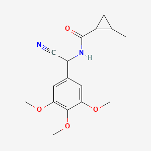 N-[cyano(3,4,5-trimethoxyphenyl)methyl]-2-methylcyclopropane-1-carboxamide