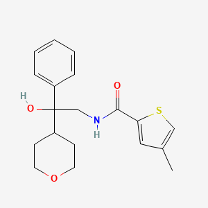 N-[2-hydroxy-2-(oxan-4-yl)-2-phenylethyl]-4-methylthiophene-2-carboxamide