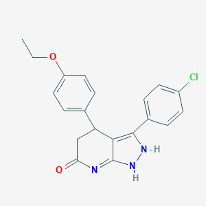 molecular formula C20H18ClN3O2 B248862 3-(4-chlorophenyl)-4-(4-ethoxyphenyl)-1,2,4,5-tetrahydropyrazolo[3,4-b]pyridin-6-one 
