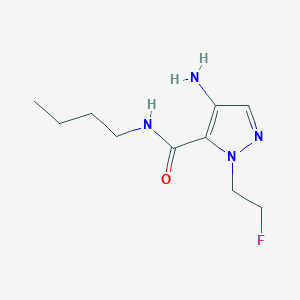 molecular formula C10H17FN4O B2488620 4-Amino-N-butyl-1-(2-fluoroethyl)-1H-pyrazole-5-carboxamide CAS No. 2101196-78-3