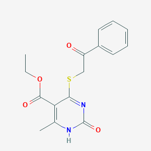ethyl 6-methyl-2-oxo-4-phenacylsulfanyl-1H-pyrimidine-5-carboxylate