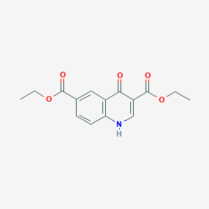 molecular formula C15H15NO5 B2488643 二乙酸4-羟基-3,6-喹啉二羧酸酯 CAS No. 41460-20-2