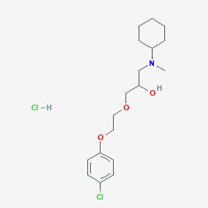 molecular formula C18H29Cl2NO3 B2488652 1-(2-(4-氯苯氧)乙氧基)-3-(环己基(甲基)氨基)丙醇盐酸盐 CAS No. 1216448-64-4