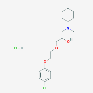 molecular formula C18H29Cl2NO3 B2488652 1-(2-(4-Chlorophenoxy)ethoxy)-3-(cyclohexyl(methyl)amino)propan-2-ol hydrochloride CAS No. 1216448-64-4