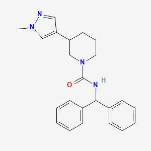 molecular formula C23H26N4O B2488658 N-(diphenylmethyl)-3-(1-methyl-1H-pyrazol-4-yl)piperidine-1-carboxamide CAS No. 2320859-56-9