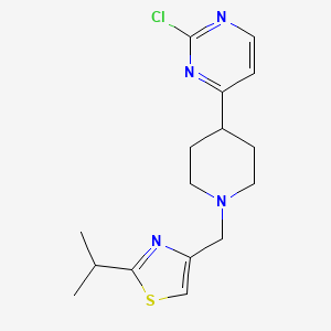 4-[[4-(2-Chloropyrimidin-4-yl)piperidin-1-yl]methyl]-2-propan-2-yl-1,3-thiazole