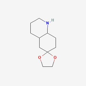 molecular formula C11H19NO2 B2488667 八氢-1'H-螺[1,3-二氧杂环己烷-2,6'-喹啉] CAS No. 1511270-94-2