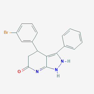 molecular formula C18H14BrN3O B248867 4-(3-bromophenyl)-3-phenyl-1,2,4,5-tetrahydropyrazolo[3,4-b]pyridin-6-one 