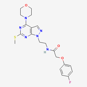 2-(4-fluorophenoxy)-N-(2-(6-(methylthio)-4-morpholino-1H-pyrazolo[3,4-d]pyrimidin-1-yl)ethyl)acetamide