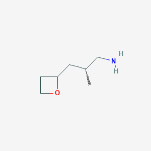 molecular formula C7H15NO B2488677 (2R)-2-Methyl-3-(oxetan-2-yl)propan-1-amine CAS No. 2248213-11-6