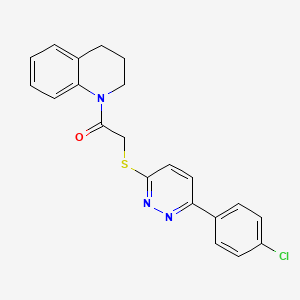 2-((6-(4-chlorophenyl)pyridazin-3-yl)thio)-1-(3,4-dihydroquinolin-1(2H)-yl)ethanone