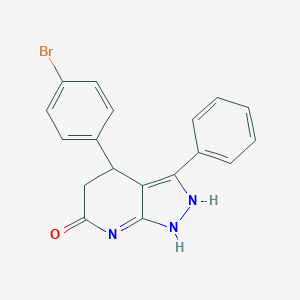 molecular formula C18H14BrN3O B248869 4-(4-bromophenyl)-3-phenyl-1,2,4,5-tetrahydropyrazolo[3,4-b]pyridin-6-one 