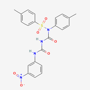 molecular formula C22H20N4O6S B2488698 4-甲基-N-(((3-硝基苯基)氨基甲酰)甲酰)-N-(对甲苯基)苯磺酰胺 CAS No. 391220-07-8