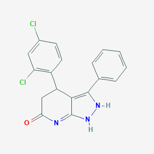 molecular formula C18H13Cl2N3O B248870 4-(2,4-dichlorophenyl)-3-phenyl-1,2,4,5-tetrahydropyrazolo[3,4-b]pyridin-6-one 