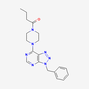 1-(4-(3-benzyl-3H-[1,2,3]triazolo[4,5-d]pyrimidin-7-yl)piperazin-1-yl)butan-1-one