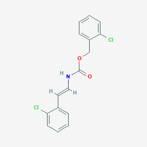 molecular formula C16H13Cl2NO2 B2488724 (2-chlorophenyl)methyl N-[(E)-2-(2-chlorophenyl)ethenyl]carbamate CAS No. 861212-26-2