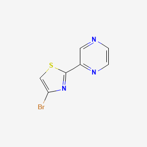molecular formula C7H4BrN3S B2488725 2-(4-Bromo-1,3-thiazol-2-yl)pyrazine CAS No. 1539518-99-4