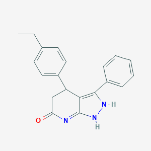 molecular formula C20H19N3O B248873 4-(4-ethylphenyl)-3-phenyl-1,2,4,5-tetrahydropyrazolo[3,4-b]pyridin-6-one 