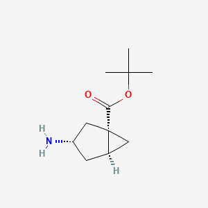 molecular formula C11H19NO2 B2488730 Tert-butyl (1S,3S,5S)-3-aminobicyclo[3.1.0]hexane-1-carboxylate CAS No. 2248290-35-7