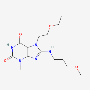 7-(2-ethoxyethyl)-8-((3-methoxypropyl)amino)-3-methyl-1H-purine-2,6(3H,7H)-dione
