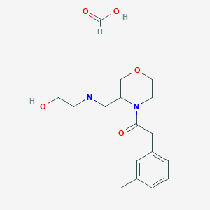1-(3-(((2-Hydroxyethyl)(methyl)amino)methyl)morpholino)-2-(m-tolyl)ethanone formate