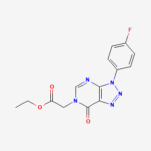 ethyl 2-(3-(4-fluorophenyl)-7-oxo-3H-[1,2,3]triazolo[4,5-d]pyrimidin-6(7H)-yl)acetate