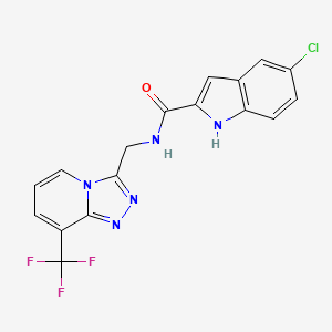 5-chloro-N-((8-(trifluoromethyl)-[1,2,4]triazolo[4,3-a]pyridin-3-yl)methyl)-1H-indole-2-carboxamide