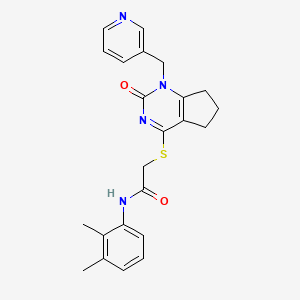 N-(2,3-dimethylphenyl)-2-[[2-oxo-1-(pyridin-3-ylmethyl)-6,7-dihydro-5H-cyclopenta[d]pyrimidin-4-yl]sulfanyl]acetamide