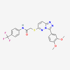 2-((3-(3,4-dimethoxyphenyl)-[1,2,4]triazolo[4,3-b]pyridazin-6-yl)thio)-N-(4-(trifluoromethyl)phenyl)acetamide